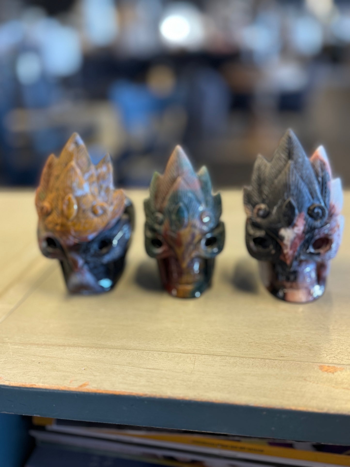 Jasper Masked Skulls