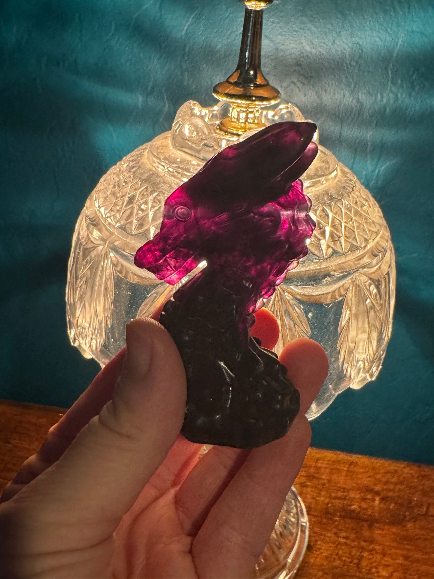 Dragon Heads - Fluorite & Obsidian