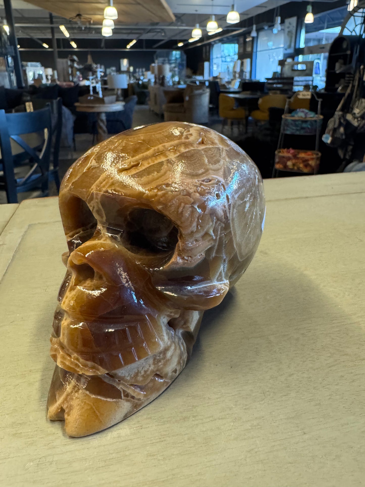 XL Chocolate Calcite Skull